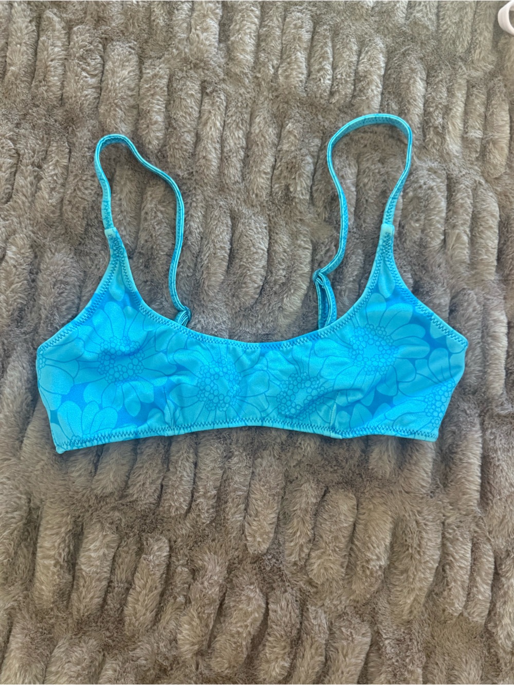 triangl swimwear Blue Floral Bikini Top